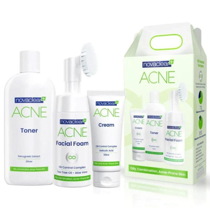 Novaclear Acne Set 3 Pcs (Cream + Toner + Facial Foam)